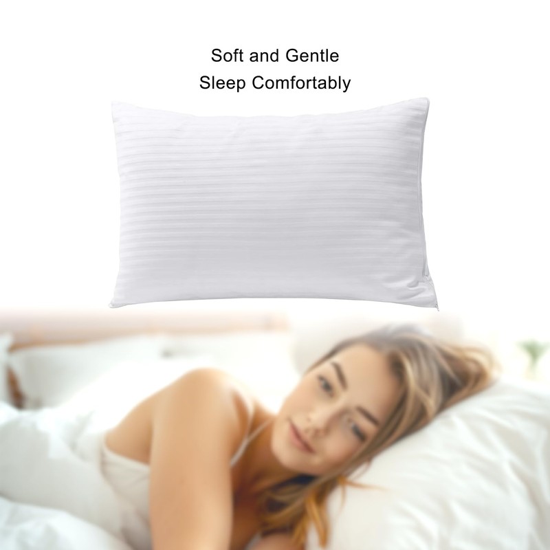 Elegant White Pillow Cover with Hidden Zipper – Luxury Pillow