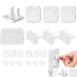 Wzenclave 60 Piezas Protectores Para Contacto Eléctrico, Unidades Protector de Enchufe,Seguridad Para Bebés,Tapa de Salida a Prueba de Niños, Material Abs, Duradero,Contiene dos y Tres Agujeros