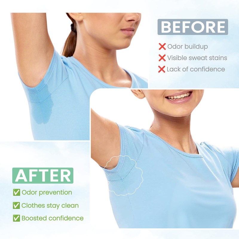 MAIYADUO Armpit Sweat Pads for Women, Absorb Underarm Sweat, Large,