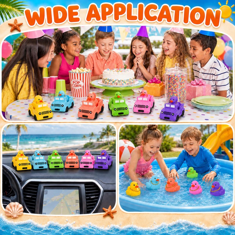 HyDren 72 Pcs Rubber Ducks, 36 Squeaky Cruise Ducks with