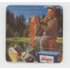 Hamm's Beer COASTER - Vintage Fishing - Lake Bier Ad