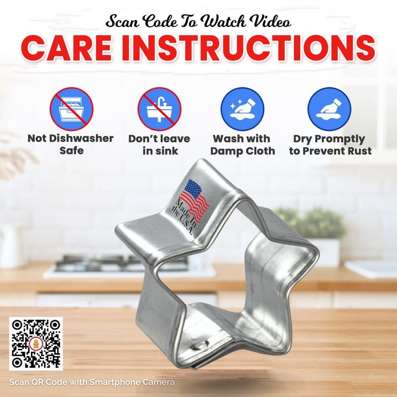 Foose Brand Miniature Star Cookie Cutter 1 in, Tin Plate