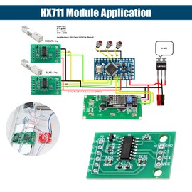 HX711 Weighing Sensor Module Binghe Pack of 5 HX711 Pressure Sensor Module 24 Bit A/D Precision HX711 Load Cell Module High Precision Weighing Sensor Module Compatible with Arduino