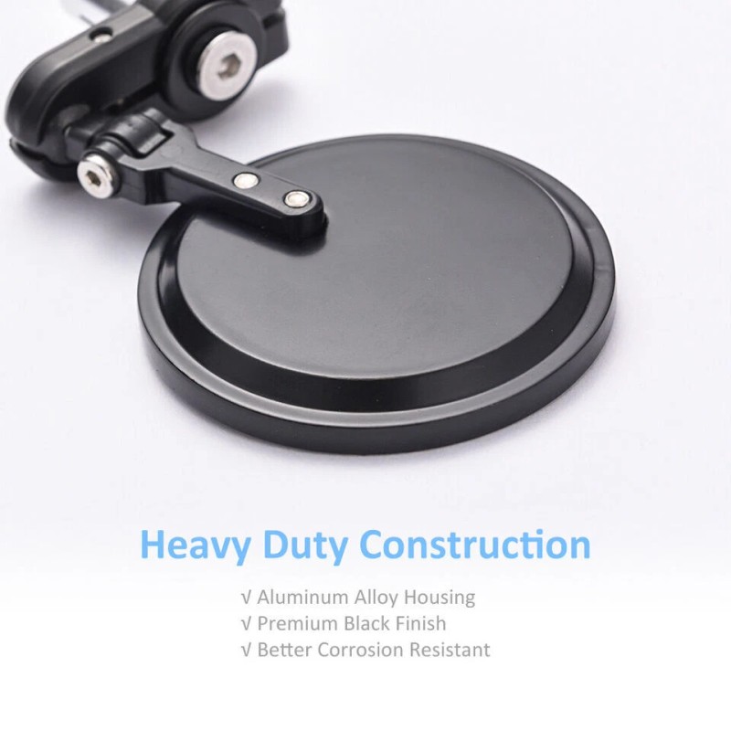 MICTUNING 2PCS Universal Motorcycle Black 7/8" 22mm Handle Bar End