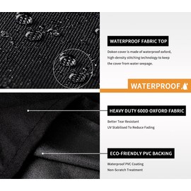 Dokon Double-Sided Parasol Covers Waterproof Double Parasol Cover Heavy Duty 600D Oxford Fabric Anti-UV Garden Umbrella Cover Fit 4.6m Double Parasol, Outdoor Brolly Cover with Rod (160x50/62cm)