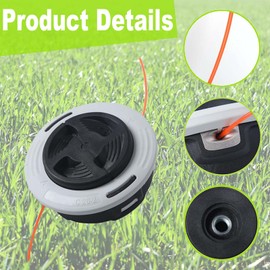 SICAILU Strimmer Head C26-2 Compatible with Stihl Autocut Replacement for Trimming and Mowing, Fits Fs, Fsa, Fr Series Trimmer Head Replacement (1 Pcs, White+Black)