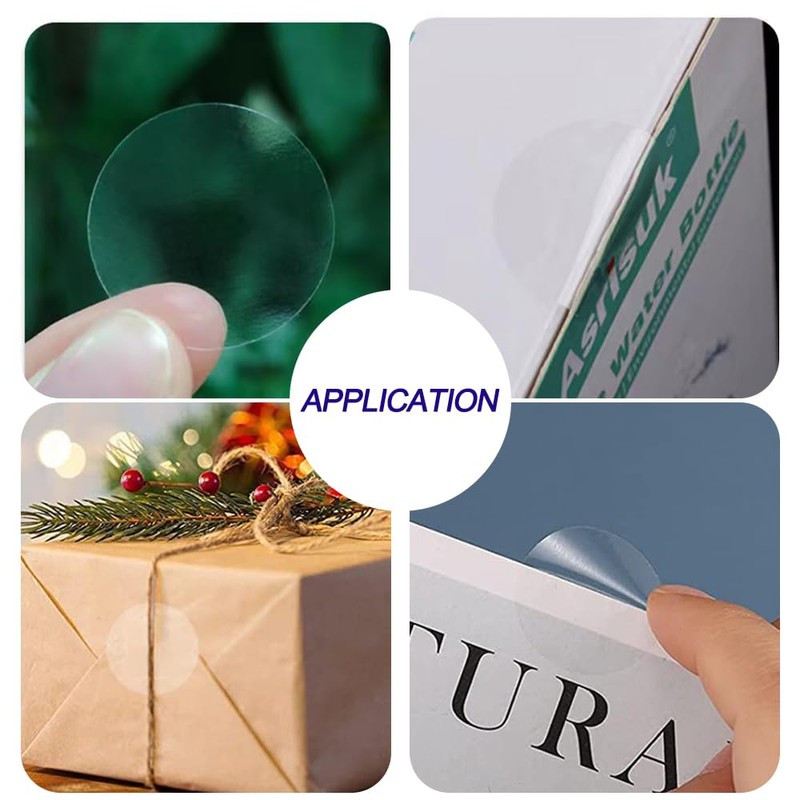Clear Package Seals - 1000 Labels per Roll, Round Circle