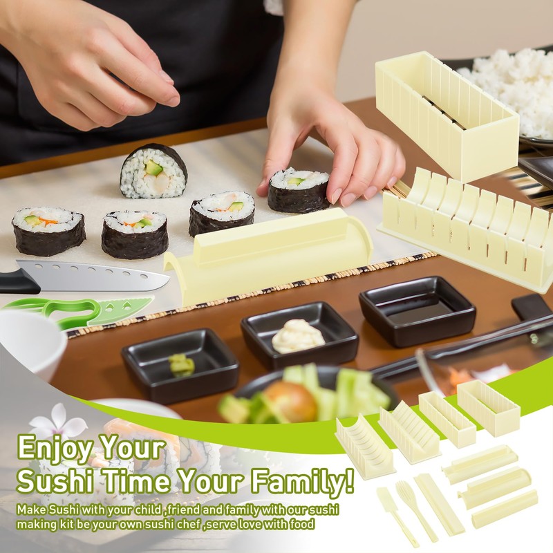 Sushi Making Kit, 12 Pcs Sushi Maker Kit, Sushi Molds