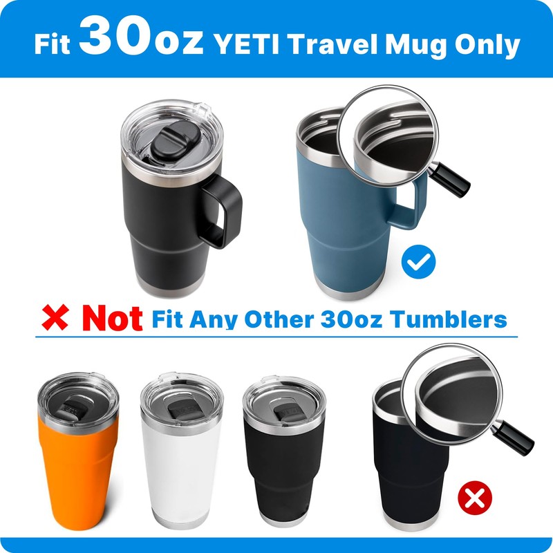 Bluwing 30 oz Replacement Screw Top Lid for YETI TraveI