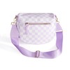 FEIBOON Spacious Checkered Nylon Crossbody Bag Bum Bag Checkered Handbags