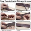 YORANYO 110Sets Chicago Screws Leather Rivets Assorted Screw Rivets Chicago