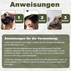 Tyafzzn Tyafzzn Natürliches Haaröl, Veganic Hair Oil zum Haarwachstum Beschleunigen mit Biologischen Rosmarinöl, Rizinusöl, Mandelöl und Arganöl, als Haarmaske und Haarkur