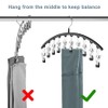 [2 Pack], Multi-Clip Pants Hangers with 10 Clips, Metal Yoga