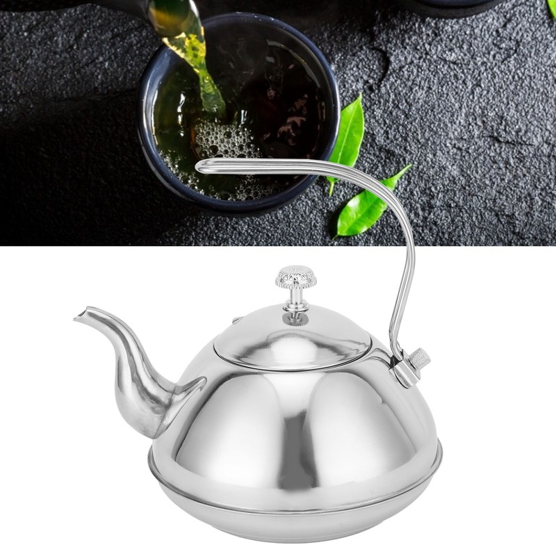 Stainless Steel Teapot with Tea Infuser Thickened NonMagnetic Kettle for