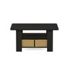 Furinno Coffee Table with Bins, Espresso/Brown