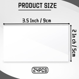 24 pcs Clear Acrylic Place Cards for Weddings, 3.5" x 2" Rectangle Acrylic Blanks for Acrylic Signs and Table Place Cards, Escort Name Plate for Table Setting, Wedding, Dinner Party (transparent)