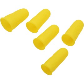 5Pcs Yellow Finger cot,Sevenfly Finger Cots Silicone Finger Protection Covers Caps Finger Tip Protectors Finger Guards Heat Resistant Finger Sleeves
