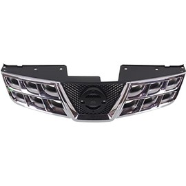 FITRITE AUTO PARTS NI1200249 Grille Fits Nissan Rogue 2011-2013/ Nissan Rogue Select 2014-2015, Chrome Shell/Black Insert, Without Front View Camera 623101VK0A