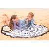 SwimZip Round Beach Towel Black Sand Beach