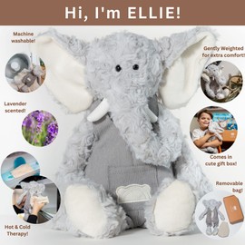 Family Framework Ellie Warming Plush – Microwavable Lavender Aromatherapy Stuffed Animal – Heatable & Coolable