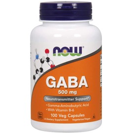NOW Gaba 500mg, 100 Veg Capsules