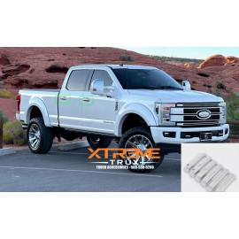 Xtreme TRUX Chrome Polished No Show Snap On Door Handle Cover Set Fits 17-22 Ford F250 F350