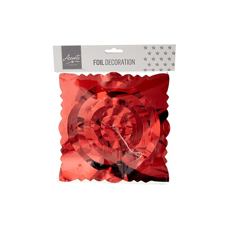 Premier 5050882272304 6 Section RED & Gold Garland, Glass