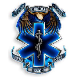 Collectible EMS/EMT Decals (4in), Share Your Appreciation and Support with Our Vinyl Hero's EMS Stickers for Your Home, Car, Cases and More, Souvenir Gifts for EMS/EMT