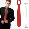 JUNMEISI Crimson Red Ties For Men Solid Pure Color Tie