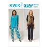 KWIK-SEW PATTERNS K4143 Misses' Tops & Pants, (X-Small-X-Large)
