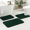 MIULEE Christmas Dark Green 3 Pieces Bathroom Rugs and Mats