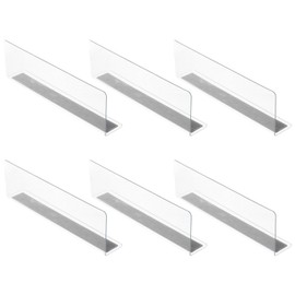 Plastic Shelf Divider- 2. 3 H x 7. 8 L Merchandise Divider Goods Separator with Magnetic Strip at The Bottom, Sturdy Suck on Shelf 6PCS