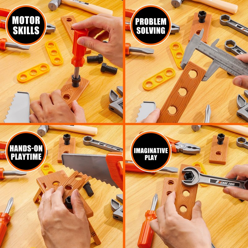 45Pcs Kids Tool Set with Electric Drill Toy and Portable