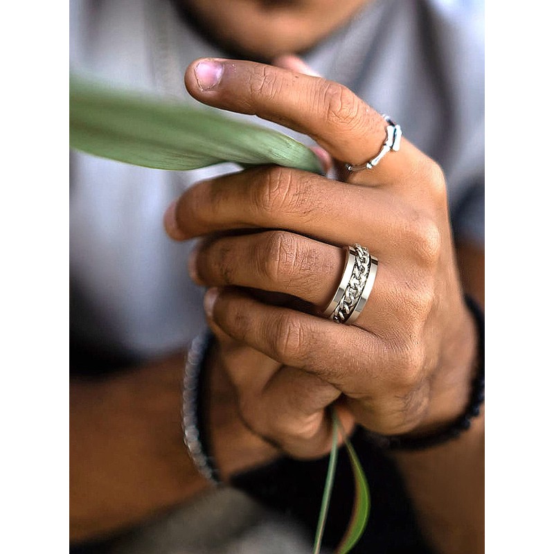 U7 Jewellery For Girls Worry Rings Aesthetic Stacking Fidget Ring