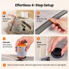 LEAFORY Travel Vacuum Storage Bags with Cordless Rechargeable Electric Pump,