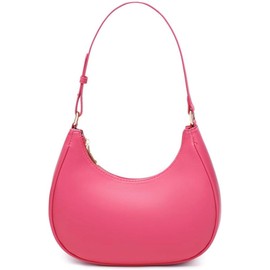 YingStar Crescent Bags Women Shoulder Bags PU Leather Half Moon Bag Ladies Hobo Bags Tote Handbags Small Crossbody Bag Pink Shoulder Bag Clutch Bag Girls Shoulder Handbag Underarm Bag for Shopping