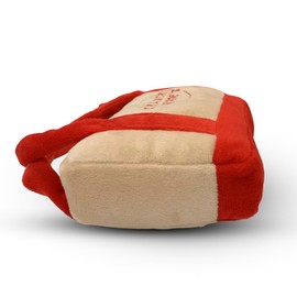 Chomp Haus Traderr Woof’s – Luxurious Plush Dog Toy with Squeaker, Premium Fabric, Embroidered Details, Designer-Inspired Chew Toy, Fun Gift for Small to Medium Dogs & Dog Lovers