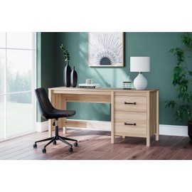 Signature Design by Ashley Battelle Home Office Desk, 60" W x 20" D x 29" H, Light Brown