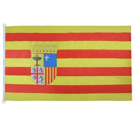 AZ FLAG Aragon Flag 3' x 5' External Use - Spanish region of Aragón flags 90 x 150 cm - Banner 3x5 ft Knitted Polyester with rings