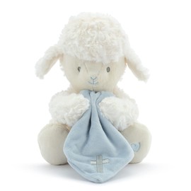 DEMDACO Loves Me This I Know Lamb Soft Blue 8 Inch Musical Childrens Plush Stuffed Animal