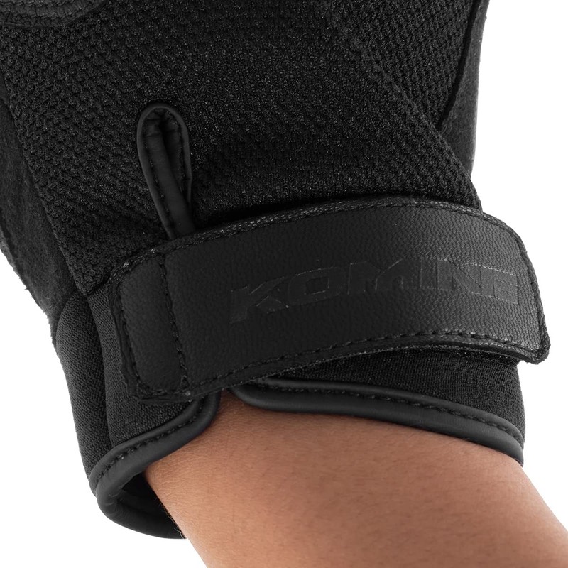 Komine GK-2563 CE Protective Leather Mesh Gloves for Motorcycles, Turtle,
