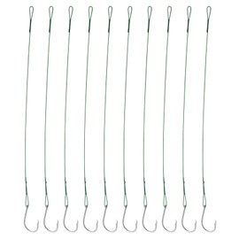 LT Easiyl 40PCS Fishing Hooks with Barbed Hooks Length 200mm Carbon Steel Offset Worm Hooks for Freshwater Saltwater Fish Tracking Fishing Lure Wire Leader Rigs