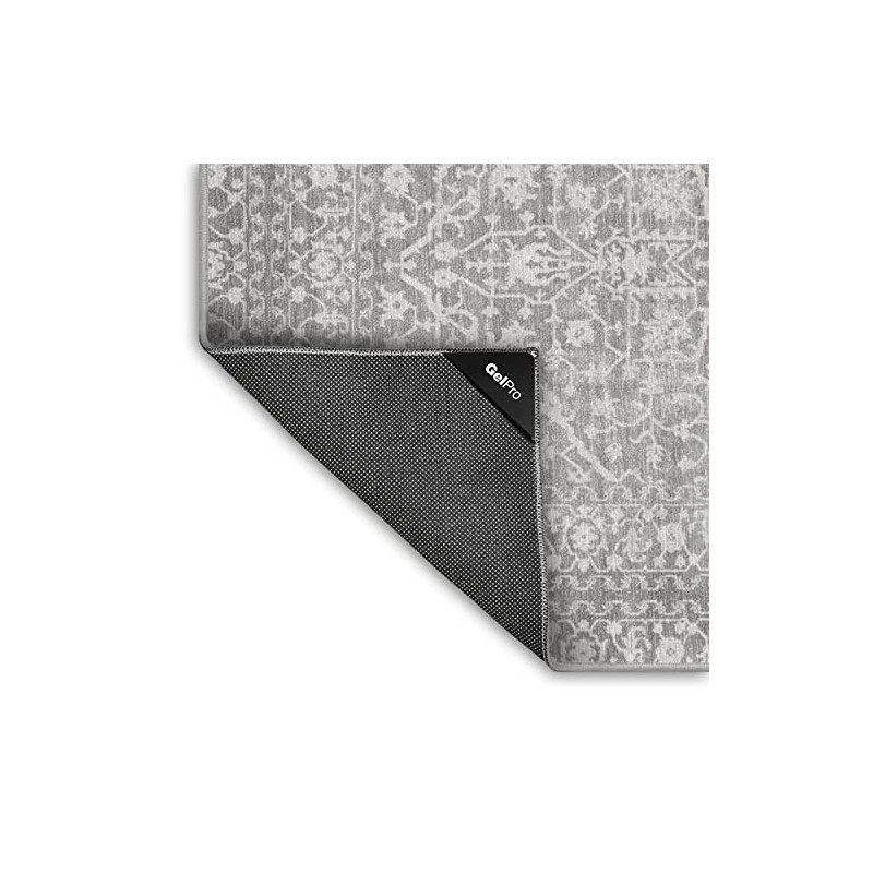 NeverMove Machine Washable Bella Runner Rug, 3x9, Grey