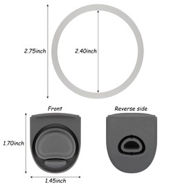 Lelucermaire Replacement Stopper and Bottle Seal Ring Compatible with Owala FreeSip 19/24/32/40oz Water Bottle Top Lid Seal Silicone Stopper Gasket Accessories (1Pcs White O Ring & 1Pcs Grey Stopper