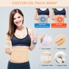 worahroe Castor Oil Pack Wrap Kit, 9pcs Reusable Organic Castor