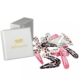 Pack of 20 Haarallerliebst® Hair Clips Girls Hair Clips Colourful (5 cm) Hair Clips Children's Jewellery Hair Clip Hair Accessories Snap Hair Clips in 4 Colours for Children and Women Baby