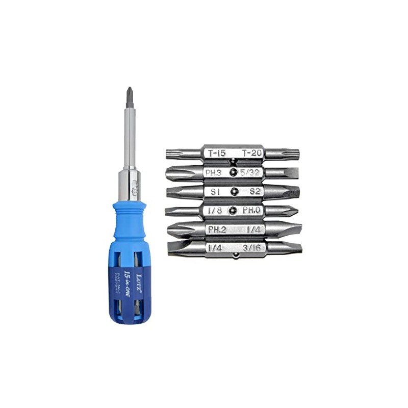 Lutz 15-IN-1 15-In-1 Ratcheting Screwdriver Set 4-Pack