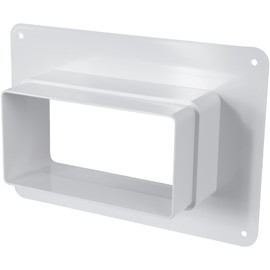 Vent Systems 120 x 60mm Rectangular Duct Connector - Pipe Inlet Collar - Heating, Cooling, Ventilation Connection - HVAC System Duct Adapter - Duct Coupling Wall Plate