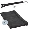 Reusable Cable Ties Black: 200 x 6in Hook and Loop