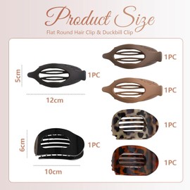 AstraGlam hair clips for women. The set comes with six clips in neutral colors, featuring flat oval and leaf shapes. They are suitable for medium-thin and thick hair, providing a good hold and a